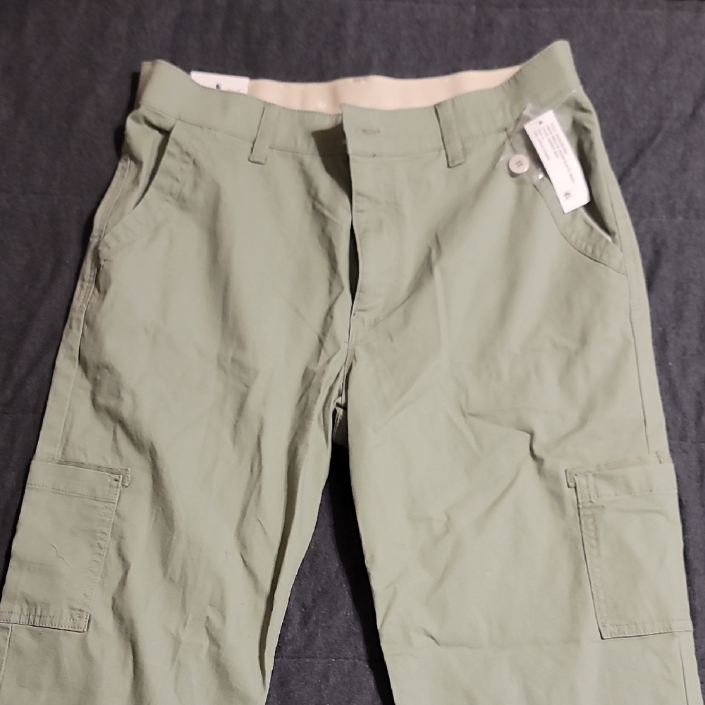 Gloria Vanderbilt Womens  Sage Green Cargo Pants Size 8 NWT